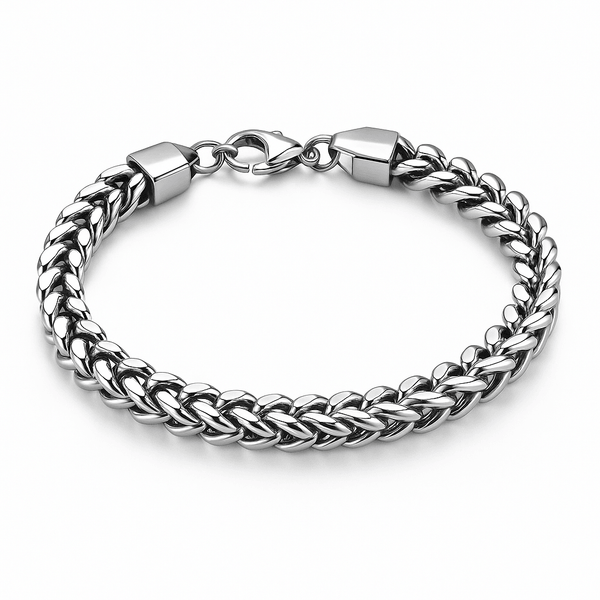 Titanium chain bracelet - silver
