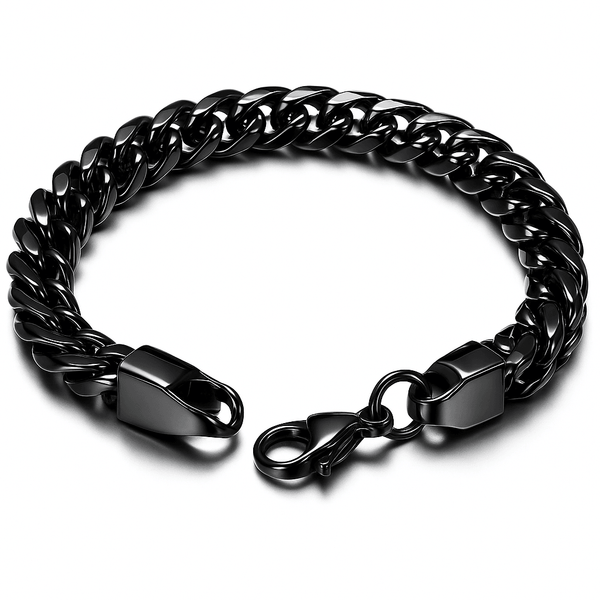 Eclipse Luxe Unisex Black Chain Bracelet